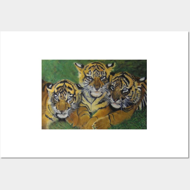 3 tigers in the grass......... Wall Art by angipangi7